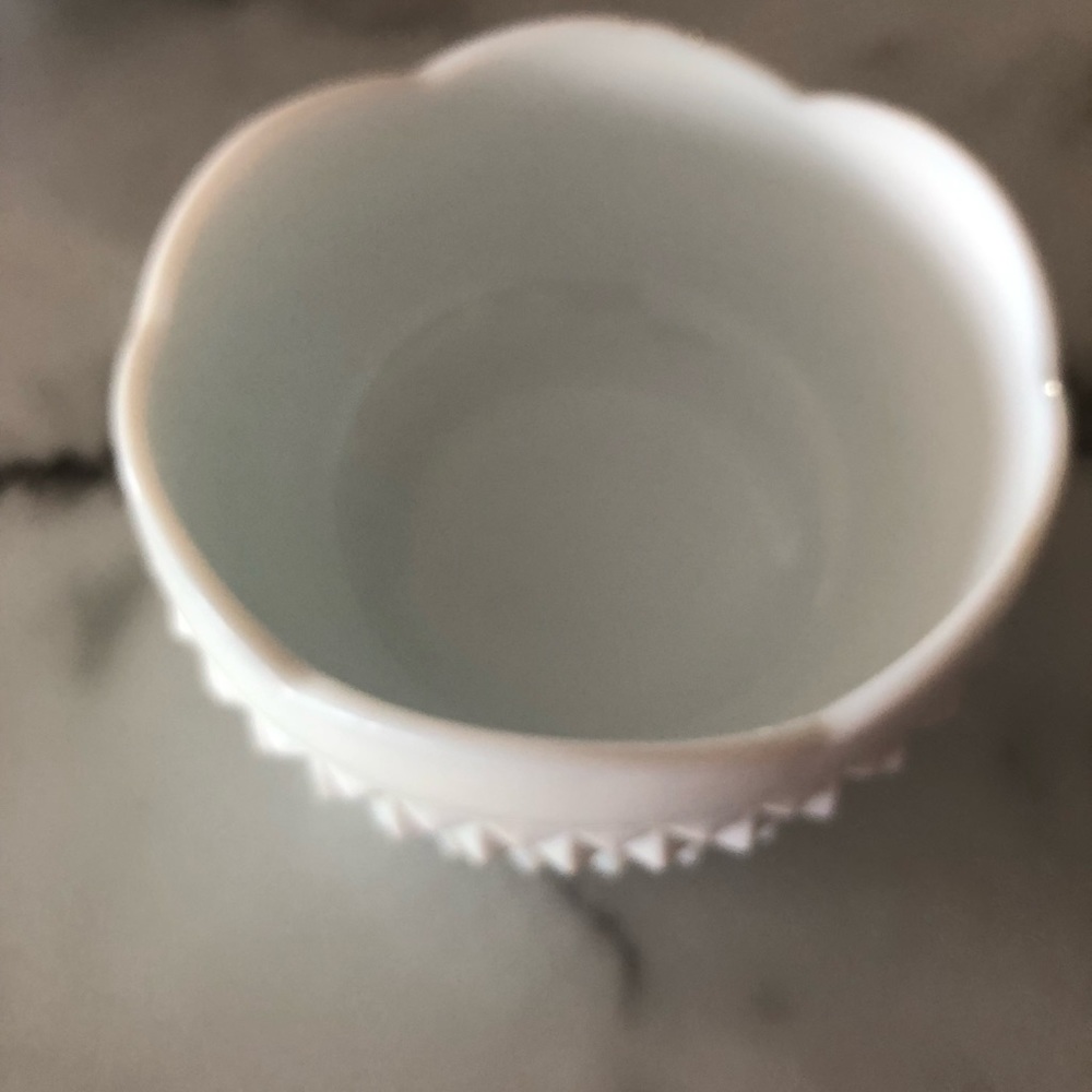 MILK GLASS  candy dish